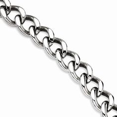 a silver chain on a white background