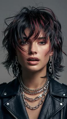 28 Trendy Short Haircuts for Women 2025: Pixie, Bob, Curly, Fine & Thick Hair Styles for All Ages Alternative Short Hair Grunge, Rock Hairstyles Short, Pixie Bob Curly, Short Thick Hair Styles, Bixie 90s Haircut, Funky Haircuts, Short Curly Afro, Feathered Bob, Fine Thick Hair