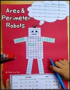 Black Friday SALE Math Area and Perimeter Worksheets Anchor Chart 4th 5th Grade Halloween Math Projects, Perimeter Activities, Area And Perimeter Worksheets, Project Based Learning Math, Perimeter Worksheets, Maths Area, Monster Craft, Math Crafts, Area And Perimeter