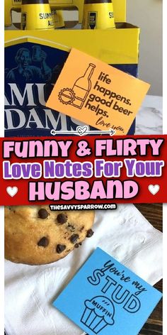 funny and flirty love notes for your husband on valentine's day or any special occasion