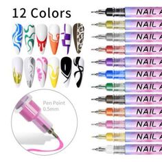 Nail Dotting Abstract Line Graffiti Drawing Pen Manicure Nail Art Polish Pen, #AD, ##Polish, #sponsored, #Art, #Manicure, #Pen Pen Graffiti, Nail Art Drawing, Ad Drawing, Polish Painting, Graffiti Nails, Nail Polish Painting, Nail Polish Pens, Graffiti Pens, Pen Painting