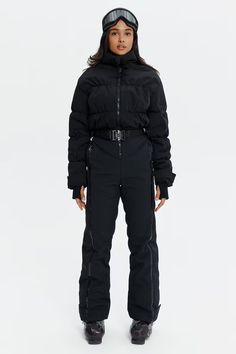 Womens Snowsuit Black Ski Jumpsuit Warm Winter Jumpsuit Winter Activewear Ski Clothes One Piece Black Ski Suit Snowsuit Full Length - Etsy Ukraine Winter Outdoor Long Sleeve Jumpsuits And Rompers, Winter Skiing Fitted Pants, Fitted Winter Skiing Pants, Sporty Winter Pants For Snowboarding, Sporty Pants For Snowboarding In Winter, Black Winter Snowboarding Bottoms, Black Pants For Winter Sports, Winter Skiing Full Length Pants, Black Snowboarding Pants For Ski Season