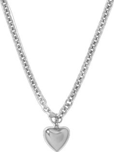 Metal Heart Necklace With Chunky Chain, Trendy Heart Necklace With Chain, Trendy Heart Pendant Charm Necklace With Chain, Metal Heart Necklace With Chain, Everyday Metal Heart Pendant Chain Necklace, Heart Charm Pendant Chain Necklace, Trendy Heart Pendant Necklace With Chunky Chain, Metal Heart Pendant Necklace, Everyday Heart Necklace With Chain