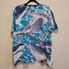 Solar - Tee Pre Shrunk 100% Cotton Made In Dr Mens All Over Print Hammerhead Shark Print Mint Shark Button Up Shirt, Shark Tee Shirt, Vintage Shark Shirt, Casual Summer T-shirt With Shark Design, Summer Short Sleeve T-shirt With Shark Design, Hammerhead Shark, Vintage Men, Print T Shirt, Printer