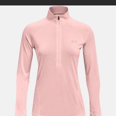 Nwt. Very Lightweight. Appealing Light Pink. Light Purple Hoodie, Half Zip Shirt, Armor Hoodie, Funnel Neck Sweatshirt, Half Zip Top, Purple Hoodie, Under Armour Hoodie, Training Tops, Under Armour Shirts