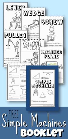 free printable worksheet for simple machines booklet