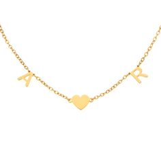 Love Initials Necklace. Put your love on display with our personalized heart necklace, surrounded by two letters of your choice. Made to order, this necklace is available in three finishes: gold, silver, or rose gold, to perfectly fit all tastes and occasions. Crafted from high-quality materials, this necklace is both elegant and durable. The Love Initials, Initials Necklace, Origami Necklace, Rose Gold Chain, Letter Necklace, Rose Gold Color, Silver Roses, Silver Rose Gold, Name Necklace