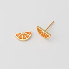 2PCS - Tiny Orange Stud Earrings, CZ Dangle Post Earrings, Fruit Enamel Minimalist Jewelry, Real 14K Gold Plated [E0816-PG] Item Details Measurement: 10 X 5mm  Material: Brass, CZ, Enamel Post Material : 925 Silver Post Color: Real 14K Gold Plated Quantity: 2 Pieces Country of Origin : South Korea Jewelry Real, Minimalist Jewelry, Post Earrings, South Korea, 925 Silver, Etsy Accessories, Gold Plate, Plating, Stud Earrings