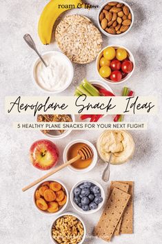 the cover of aeroplane snack ideas 5 healthy plane snacks for your next flight