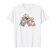 an image of mickey mouse and friends t - shirt on a white tee - shirt