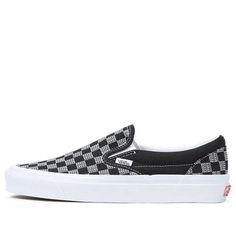 Vans Classic Slip-On 98 DX 'Black White' VN0A7Q58BLK (SNKR/Skate/Casual/Unisex/Low Top) Urban Black Slip-on Skate Shoes, Vans Black Skate Shoes For Sports, Black Slip-on Skate Shoes For Skateboarding, Classic Black Slip-on Skate Shoes, Vans Slip On, Vans Shop, Vans Classic Slip On, Vans Classic, Stylish Sneakers