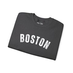 Embrace your love for the vibrant city of Boston with our "Boston" Women's Sweatshirt. Crafted from high-quality fabric, this sweatshirt offers both comfort and style for women who appreciate comfortable clothes and have a special connection to the city. The bold "Boston" lettering adds a touch of urban flair to your wardrobe, perfect for showing off your city pride or reminiscing about your favorite Boston memories. With its relaxed fit and cozy feel, this sweatshirt is ideal for lounging at ho Urban Sweatshirt For Sports Events In Fall, Urban Style Crew Neck Sweatshirt For Sports Events, Casual Winter T-shirt For Sports Events, Casual Sweatshirt For Sports Season, Casual Sweatshirt For Sports Events With Relaxed Fit, Comfortable Clothes, Comfortable Outfits, Forest Green, Sweatshirts Women