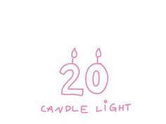 a birthday cake with candles that reads 20 candle light