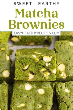 Soft and chewy matcha brownies dotted with rich, creamy white chocolate chips are a matcha lover’s dream dessert! Moist, fudgy, and slightly cakey, they’re wonderfully sweet and earthy, and made with less than 10 ingredients.