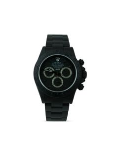 Shop MAD Paris customised pre-owned Rolex Daytona 45mm Black Matte Finish Watch With Round Dial, Balenciaga Speed, Reebok Club C, Aviator Watch, Pre Owned Rolex, Versace Outfit, Balenciaga Triple S, Nike Air Max 97, Fine Watches