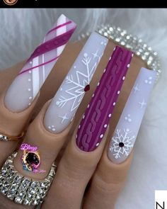 45+ Christmas Nails: Upgrade Your Holiday Looks 2023 | Christmas Winter Nail Art Nail Noel, Winter Nails Acrylic, Long Acrylic Nails Coffin, Acrylic Nails Coffin Pink, Christmas Nails Acrylic, Long Square Acrylic Nails, Pink Acrylic Nails, New Year's Nails, Xmas Nails