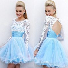 Sexy lace long sleeve backless dress party Blue Tulle Mini Dress For Wedding, Embellished Tulle Mini Dress, Mini Length Dresses For Debutante Ball And Prom Season, Wedding Mini Dress With Sheer Bodice Organza, Sheer Bodice Organza Mini Dress For Wedding, Mini Length Tulle Evening Dress For Wedding, Mini Tulle Evening Dress For Wedding, Prom Mini Dress With Illusion Neckline, Tulle Mini Dress For Debutante Ball