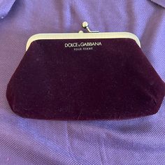 In Excellent Condition Red Purple, Lady In Red, Red Velvet, Coin Purse, Dolce And Gabbana, Bag Lady, Velvet, Wallet, Purple