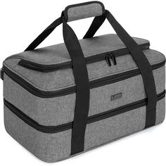 Double Decker Casserole Carrier - Insulated Thermal Tote for Hot or Cold Food - Dual Compartments - Food Carrier Bag, Casserole Dish Carrier, Dish Carrier, Insulated Casserole Carrier, Textured Spray Paint, Lunch Boxes For Men, Casserole Carrier, Food Carrier, Tool Room