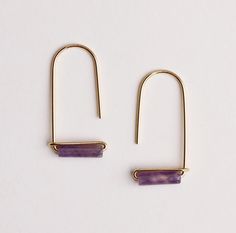 Amethyst Gemstone Drop Earrings Gemstone Drop Earrings, Amethyst Healing, Amethyst Gold, Amethyst Beads, Easy To Love, Drop Earring, Gold Drop Earrings, Amethyst Stone, Amethyst Gemstone