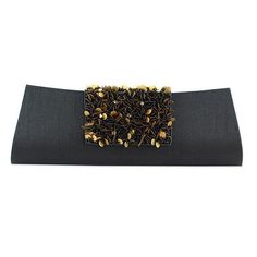 Beaded clutch handbag, 'Midnight Radiance' by NOVICA Elegant Sequin Bags For Night Out, Rectangular Evening Clutch With Sequins, Rectangular Sequin Clutch For Evening, Elegant Rectangular Evening Bag With Sequins, Elegant Rectangular Sequin Clutch, Elegant Sequined Evening Bag For Events, Rectangular Sequin Evening Bag For Night Out, Black Rectangular Evening Bag For Party, Sequin Rectangular Evening Bag For Night Out