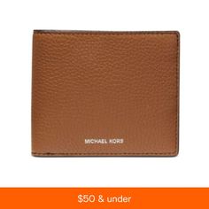 in stock Leather Bifold Wallet With Logo, Leather Travel Wallet With Logo, Classic Brown Michael Kors Wallet, Michael Kors Bifold Wallet With Card Slots, Everyday Michael Kors Bifold Wallet, Classic Michael Kors Leather Wallet, Michael Kors Modern Leather Wallets, Michael Kors Brown Leather Wallet, Michael Kors Brown Wallet With Interior Card Slots