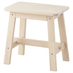 a small wooden stool on a white background