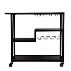 Holly Martin Holly Martin Zephs Bar Cart Black W Smoked Mirror Hz8813 Coffee Bar Bar Carts, Bars For Home Bar Carts, Bar Cart Wall Mirror, Industrial Bar Cart, Wine Cart, Metal Bar Cart, Glass Bar Cart, Smoked Mirror, Stemware Rack