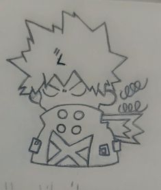 a drawing of a cartoon character with an angry expression on it's face and name