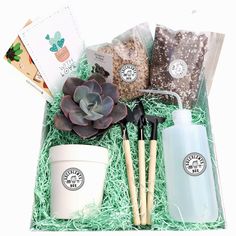 the gift box contains coffee, cookies, and other things to make it special for someone's special occasion