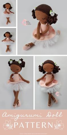 Mirabelle from the series of Mini Ballerina Doll, Amigurumi Ballerina Doll Pattern.

This is a DOWNLOADABLE TUTORIAL. Written in English, using Us terminology. Ballerina Doll Pattern, Amigurumi Ballerina, Crochet Ballerina, Ballerina Crochet, Tutu Tutorial, Bookmark Pattern, Crochet Bookmark, Amigurumi Doll Pattern, Crochet Dolls Free Patterns