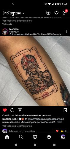 an image of a tattoo on someone's arm with the caption in spanish