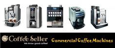 several coffee machines are shown in this advertisement