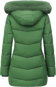 Indulge in luxurious warmth and style with our Thick Windproof Hooded Puffer Winter Coat. Embrace the harsh winter weather with confidence as this coat offers exceptional windproof protection and a cozy hood. Stay fashionably warm all season long. 100% polyester + 3D hollow cotton Hand Wash Only Brand Size Dress Bust Waist Hip XS 0-2 31-32.5'' 23-24'' 31-34" S 4--6 33-35'' 25-26'' 35-37" M 8--10 35-36'' 27-28'' 38-39" L 12--14 38-40'' 29-31'' 40-42" XL 14-16 40-42'' 33.5-36'' 44-46" 2XL 18-20 42 Hooded Puffer Jacket With Double-lined Hood For Winter Sports, Down Puffer Jacket With Double-lined Hood For Cold Weather, Winter Green Puffer Jacket With Double-lined Hood, Green Hooded Puffer Jacket With Double-lined Hood, Shirt Jacket Men, Mens Jackets Casual, Sequin Blazer, Mens Sleepwear, Tall Pants