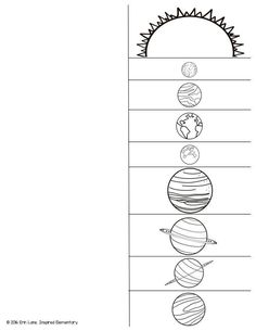 the solar system worksheet for kids to learn how to draw and color it