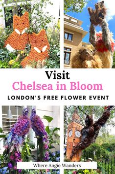 the chelsea in bloom london's free flower event, where angel wanderrs are taking place