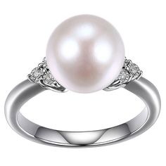 This gorgeous Maralux sterling silver freshwater cultured pearl and diamond accent ring is the perfect way to finish any outfit. This gorgeous Maralux sterling silver freshwater cultured pearl and diamond accent ring is the perfect way to finish any outfit. Width: 12.33 mm Metal: sterling silver Plating: rhodium Finish: diamond-cut, polished Packaging: boxedDIAMOND DETAILS Total weight: less than 1/10 ct. Shape: round Setting: illusion/miracleCULTURED PEARL DETAILS Type: freshwater Pearl size: 1 Silver Cocktail, Diamond Accent Ring, Pearl Details, Right Hand Rings, Pearl Types, Pearl Diamond, Pearl Size, Cocktail Ring, Cultured Pearls