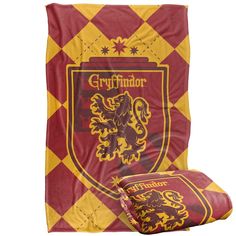 PRICES MAY VARY. HARRY POTTER GRYFFINDOR PLAID SIGIL ULTRA SILKY TOUCH BLANKET - 300 GSM fabric provides warmth and comfort yet is lightweight and breathable, that will make a great decorative addition to any room. SHRINK and FADE RESISTANT - our products are hand-printed in the USA using a dye sublimation process. This design has amazing color vibrancy & Made of 100% polyester that is super soft and long lasting. SIZE: 36" x 58" Microfiber fleece fabric with double overlock stitch to create ult Harry Potter Houses Crests, Harry Potter Blanket, Hogwarts Crest, Harry Potter Room, Harry Potter Gryffindor, Plaid Blanket, Soft Throw Blanket, Fleece Throw Blanket, Fleece Fabric