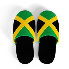 Our favorite Jamaica Flag cozy house slippers are made for weekends and nights in! These closed-toe cozy slippers feature a slip-on design that allows for easy wear while also pairing well with all of your favorite relaxed outfits from shorts and joggers to suit your at-home aesthetic. This soft & cozy style also features an antislip rubber sole for easy indoor & outdoor wear. These shoes are the perfect way to end a long day or the perfect way to start a new one. You decide! Features: * Cotton fabric * EVA outsole * Fits true to size * Closed-toe * Slip-On * Non-Slip / Antiskid * Indoor use * Spot clean Due to the custom nature of this product colors/patterns may vary slightly on the final product.  view more great deals at https://caribeheart.com Comfy Non-slip Slippers, Comfy Non-slip Slippers For Loungewear, Casual Non-slip Slippers For Loungewear, Non-slip Casual Slippers For Loungewear, Comfy Slippers For Loungewear, Casual Cushioned Slippers For Loungewear, Casual Lounging Scuff Slippers, Casual Scuff Slippers For Lounging, Black Comfortable Slippers For Loungewear