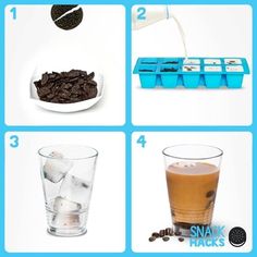 the instructions for how to make oreos and ice cream in an ice cube tray