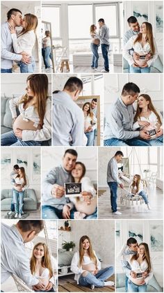 a collage of photos with people in the background and one woman holding her baby