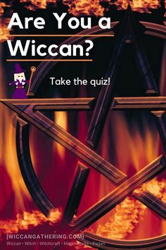 a book cover with the words are you a wiccan? take the quiz