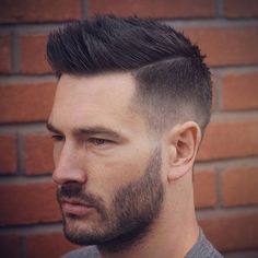 Taper Fade + Part + Textured Spiky Hair http://www.99wtf.net/men/best-hairstyles-face-men/ Haircut Parts, Human Hair Pieces, Gents Hair Style