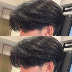 credit: percut_tezuka on insta 3 Block Haircut, Mens Two Block Haircut, Middle Part Two Block, Jayjo Haircut Boy, Rambut Two Block, Two Block Middle Part, Korean Two Block Haircut, Korean Hairstyle Men, Blowout Taper