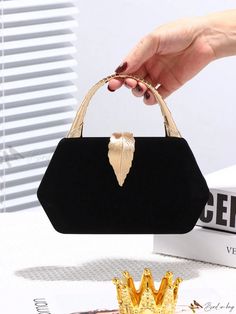 Bird in Bag - Glamorous Evening Bag with Sparkling Wristband and Mini Square Shape Formal Clutch, Square Purse, Party Handbags, Envelope Clutch Bag, Pearl Bag, Minimalist Pattern, Print Box, Cool Gifts For Women, Color Champagne