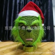 Halloween Green Haired Monster Mask, Grinch Headset, Christmas Party, Ball Mask Halloween Green, Monster Mask, Ball Mask, Grinch, Christmas Party, Headset, Better Living, Mask, Halloween