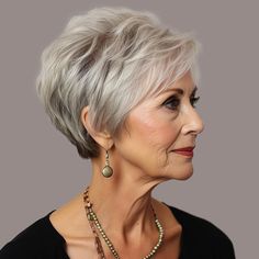 Short Stacked Hair, Stacked Hair, Short Silver Hair, Fall Hair Cuts, Grey Hair Styles For Women, Edgy Short Hair, Mom Hairstyles