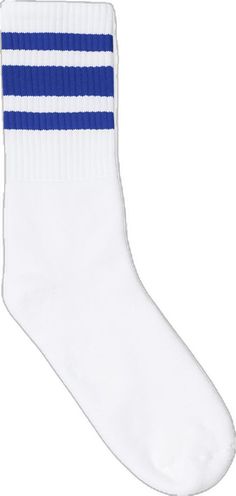 Casual White Stretch Hosiery, White Stretch Casual Hosiery, White Stretch Cotton Hosiery, Crew Socks, Polyester Spandex, Royal Blue, Socks, Spandex, Collage