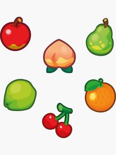 an assortment of fruits and vegetables on a white background