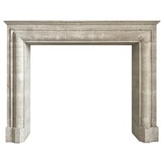 an antique style fireplace mantel in white marble